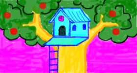 Рисунок на тему «Дом на дереве» — автор: Excaliber