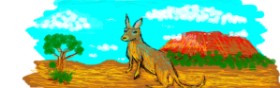 7y3e1l1l0o§ の カンガルー の絵