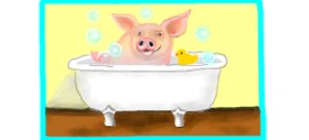 Drawing of Bathtub by DebbyLee