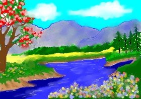 Debidolittle の 川 の絵
