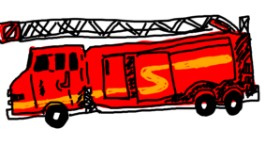 Ash の 消防車 の絵