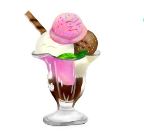 Lou の アイスクリーム の絵