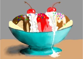 Drawing of Ice cream by SAM AKA MARGARET 🙄