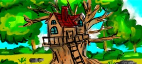 Drawing of Treehouse by Radia