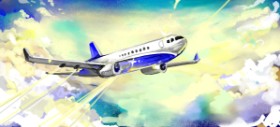 Yellow Walrus💛 の 飛行機 の絵