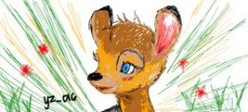 Drawing of Bambi by yz_016