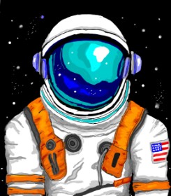 Рисунок на тему «Космонавт» — автор: GreyhoundMama