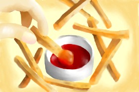 Kiu の フライドポテト の絵