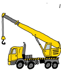 Mr. Bee の クレーン（機械） の絵