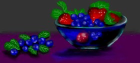 Рисунок на тему «Черника» — автор: Debidolittle