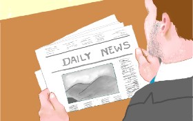 Drawing of Newspaper by GJP