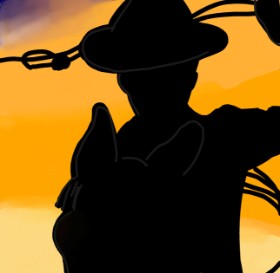Clem の カウボーイ の絵