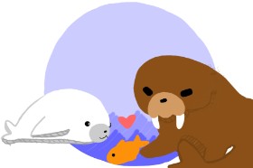Drawing of Walrus by Redd_Pandaii