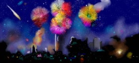 Çhåching の 花火 の絵