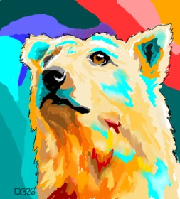 GreyhoundMama の ホッキョクグマ の絵