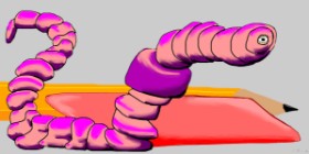 Drawing of Worm by Swimmer