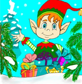 Lou の クリスマスエルフ の絵