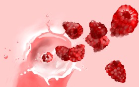 Rose rocket の ラズベリー の絵