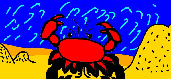 Drawly の カニ の絵