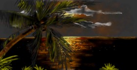 Eclat de Lune の ヤシの木 の絵