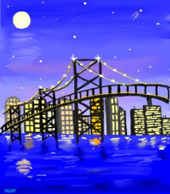 Рисунок на тему «Мост» — автор: GreyhoundMama