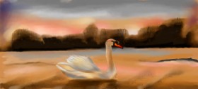Güber Gru の 白鳥 の絵