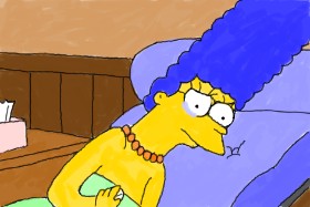 Drawing of Marge Simpson by Kiu