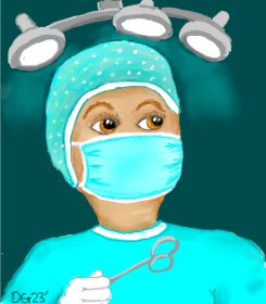 Рисунок на тему «Медсестра» — автор: GreyhoundMama
