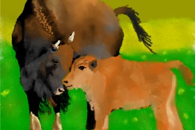 Рисунок на тему «Зубр» — автор: VinnievanG