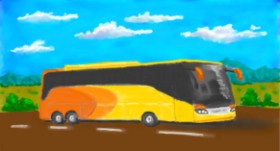 shiNIN の バス の絵