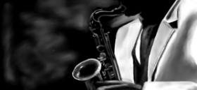Drawing of Saxophone by Çhåching