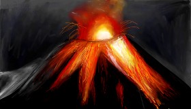 Vulkan - autor: Mia