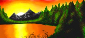 Sonnenuntergang-Zeichnung von IGenuinelyDon'tKnow