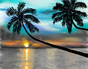 Cec の ヤシの木 の絵