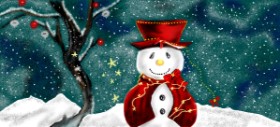 Drawing of Snowman by Çhåching