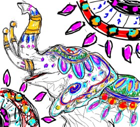 Drawing of Elephant by Kiwi