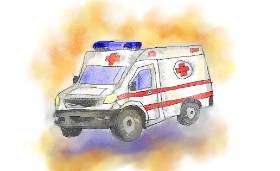 Han の 救急車 の絵
