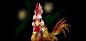 Çhåching の 雄鶏 の絵