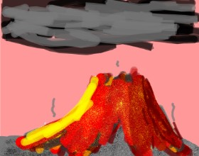 Drawing of Volcano by Data