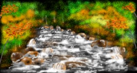 Eclat de Lune の 川 の絵