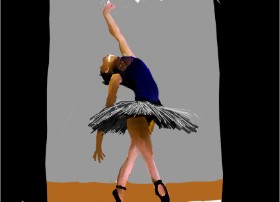 Drawing of Ballerina by Rak
