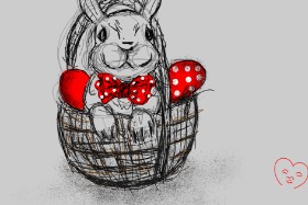 Drawing of Easter egg by Milk