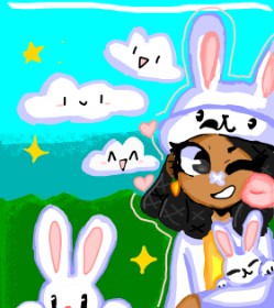 Рисунок на тему «Пасхальный кролик» — автор: ⁠✿mina⁠♡🇧🇷