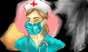 Рисунок на тему «Медсестра» — автор: Radia