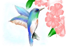 EMI💞💞😃 の ハチドリ の絵