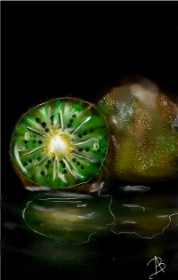 Drawing of Kiwi fruit by Amanah