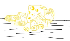 tiny=) の チーズ の絵