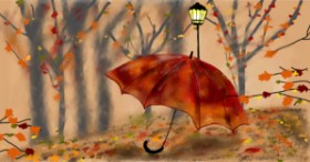 Drawing of Umbrella by Eclat de Lune