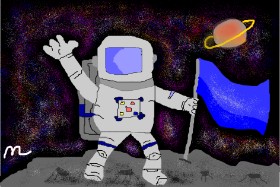 Drawing of Astronaut by 🕷 𝖒𝖔𝖗𝖆𝖑𝖊𝖘 🕷