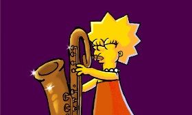 Drawing of Lisa Simpson by Sofie